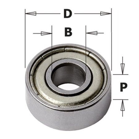 CMT Bearing, 3/4-Inch Diameter, 1/4-Inch Smaller Diameter 791.004.00